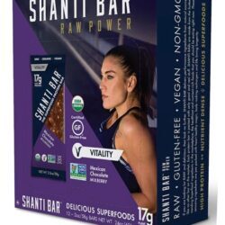 Shanti Bar Barra de Proteína Orgânica 17g Chocolate Mexicano com Amora 12 Unidades (600g)