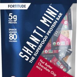 Shanti Bar Barra Orgânica 5g Proteína Mini 12 Unidades - Sem Glúten Sabor Manteiga de Amendoim e Chocolate com Maca