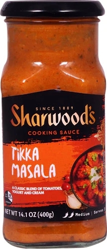 Molho Indiano Sharwood's Tikka Masala 400g: Autêntico Sabor Oriental em Sua Mesa