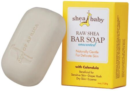 Shea Baby Raw Shea Bar Soap Unscented -- 4 oz