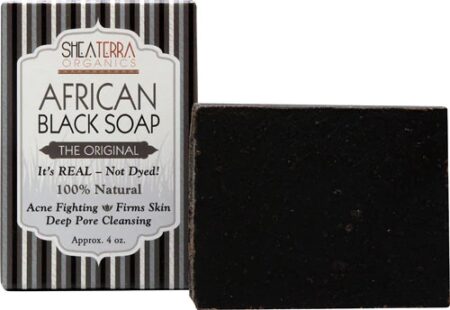 Shea Terra Organics African Black Soap Bath Bar -- 4 oz