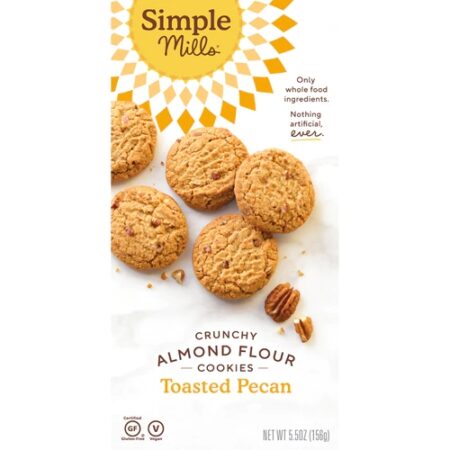 Simple Mills Crunchy Cookies Gluten Free Toasted Pecan -- 5.5 oz