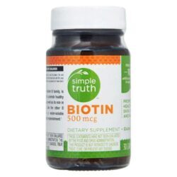 Simple Truth Biotin 500 mcg - 30 Cápsulas para Crescimento Capilar Potente