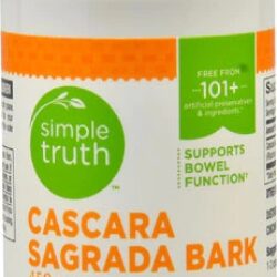 Simple Truth Casca de Cáscara Sagrada 450mg - 100 Cápsulas Saúde Digestiva