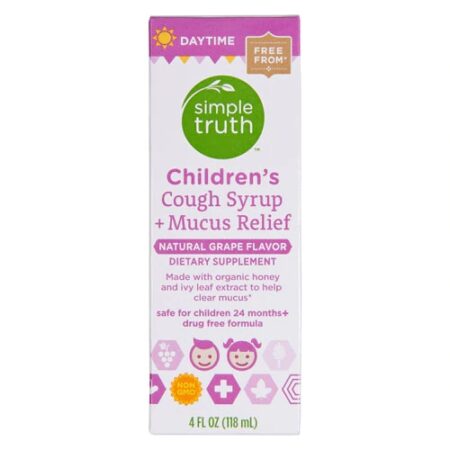 Simple Truth® Children's Daytime Cough Syrup + Mucus Relief Natural Grape -- 4 fl oz