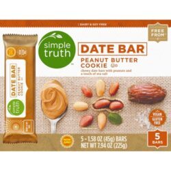 Simple Truth Barra de Tâmaras e Amendoim Sabor Biscoito - 5 Unidades (45g Cada / 225g Total) - Oferta Online