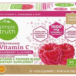 Simple Truth® Vitamina C em Pó Efervescente Sabor Framboesa - 30 Sachês (360g)