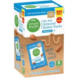 Manteiga de Amêndoa Simple Truth® Cremosa Sem Mistura, 6x 32g - Lanche Saudável
