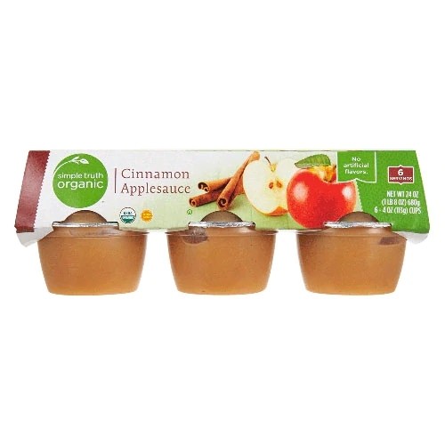 Purê de Maçã Orgânico com Canela Simple Truth – 680g (6 Copos) – Melhor Preço