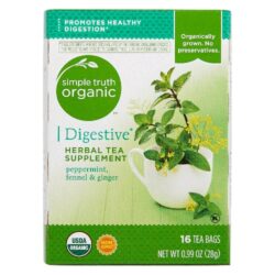 Simple Truth Chá Digestivo Orgânico Hortelã, Funcho e Gengibre 28g - Alívio Digestivo Natural