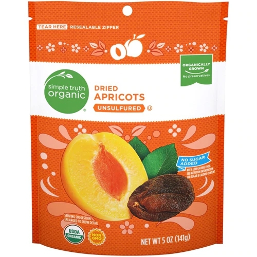 Simple Truth Damascos Secos Orgânicos 142g - Lanche Saudável