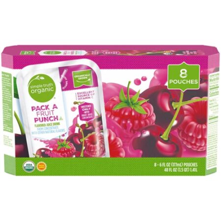 Simple Truth® Organic Flavored Fruit Drinks Pack a Fruit Punch -- 8 Pouches