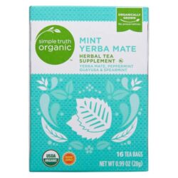 Simple Truth Organic Chá de Ervas Suplemento Yerba Mate com Menta 28g - Melhor Preço