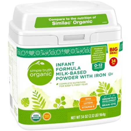 Simple Truth® Organic Infant Formula Milk-Based Powder with Iron Tub -- 34 oz