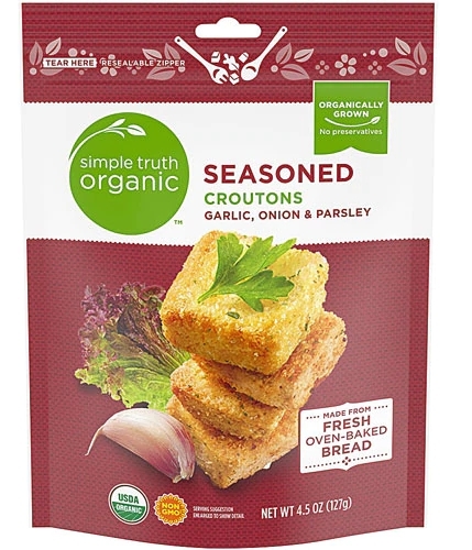 Simple Truth Croutons Orgânicos Sabor Alho, Cebola e Salsinha, 128g - Melhor Preço