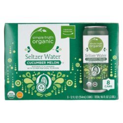 Simple Truth Água Saborizada Orgânica Pepino Melão 8 Latas 2.83kg - Oferta Exclusiva
