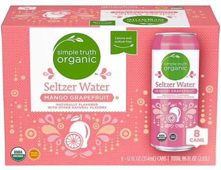 Simple Truth® Organic Seltzer Water Mango Grapefruit -- 8 Cans