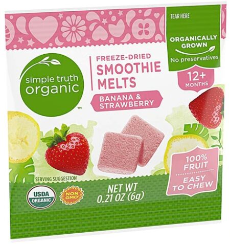 Simple Truth® Organic Smoothie Melts Banana & Strawberry -- 0.21 oz