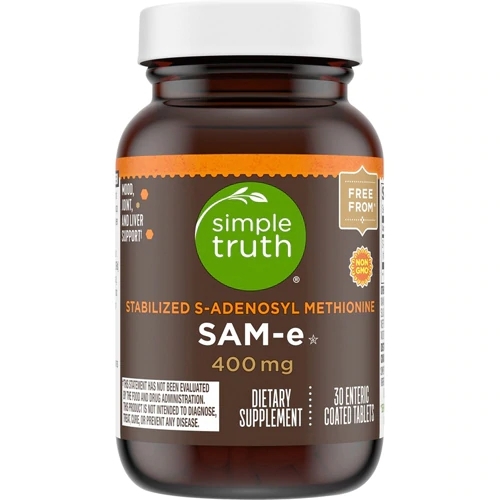 Simple Truth® SAM-e 400mg - 30 Comprimidos Revestidos: Sua Jornada para o Bem-Estar Começa Aqui
