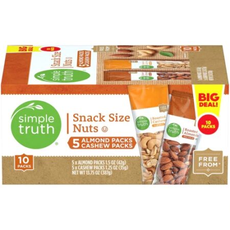 Simple Truth® Snack Size Nuts Almonds and Cashews -- 10 Packs