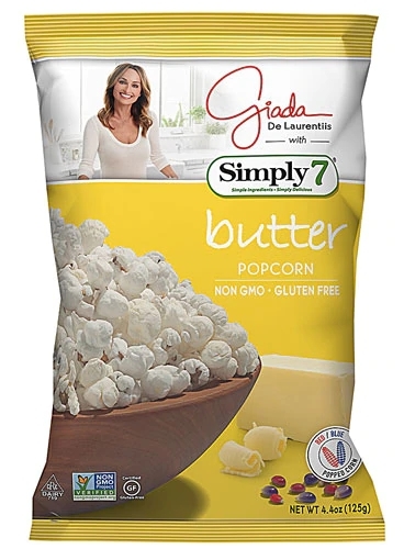 Pipoca Sem Glúten Manteiga Simply 7 Giada De Laurentiis 125g - Leve e Deliciosa