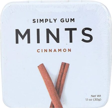 Simply Gum Natural Breath Mints Cinnamon -- 30 Mints