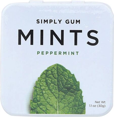 Simply Gum Natural Breath Mints Peppermint -- 30 Mints