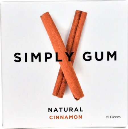 Simply Gum Natural Chewing Gum Cinnamon -- 15 Pieces