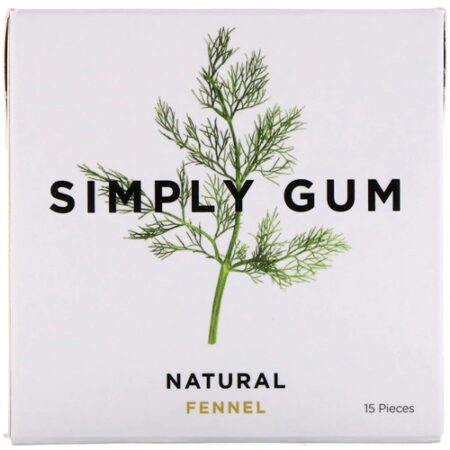 Simply Gum Natural Chewing Gum Natural Fennel -- 15 Pieces