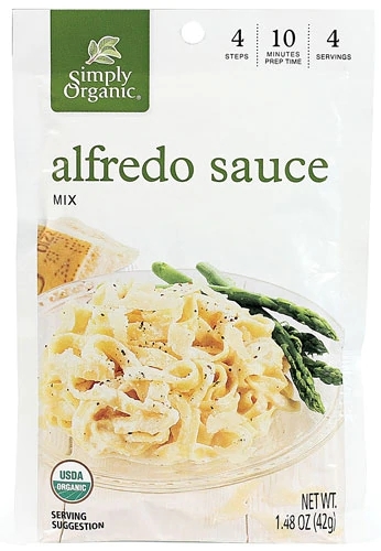 Simply Organic Tempero para Molho Alfredo Sem Glúten e Vegano - 42g