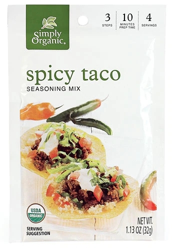 Mix Temperos Taco Picante Simply Organic - 32g | Sabor Autêntico e Saudável