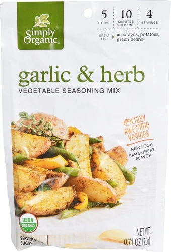 Tempero Orgânico Simply Organic Alho e Ervas - 20g: Sabor Natural para Suas Refeições