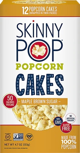 Bolo de Pipoca SkinnyPop Maple Brown Sugar Sem Glúten - 133g