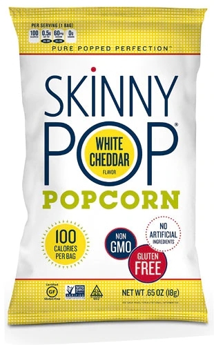 Pipoca SkinnyPop Queijo Branco Sem Glúten 125g - Leveza e Sabor