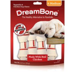 SmartBones DreamBone Petiscos para Cães Médios Vegetal & Frango - 4 Unidades (Aprox. 100g)