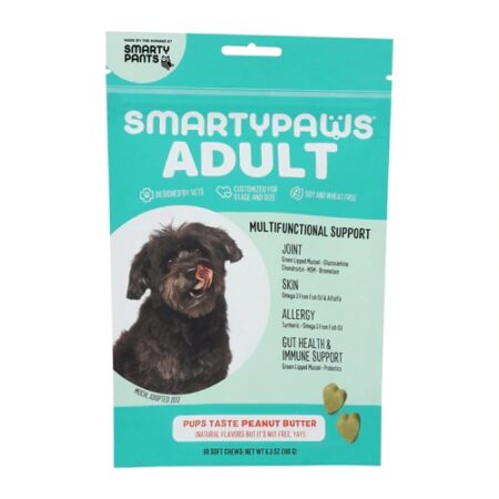 SmartyPants SmartyPaws Adult Dog Multifunctional Support Peanut Butter -- 60 Soft Chews