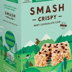 Smashmallow Smash Crispy Marshmallow Rice Treats Sabor Menta com Chocolate Chip - 6 Unidades (Aprox. 170g)