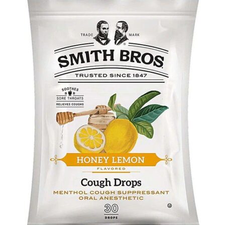 Smith Bros. Cough Drops Honey Lemon -- 30 Drops