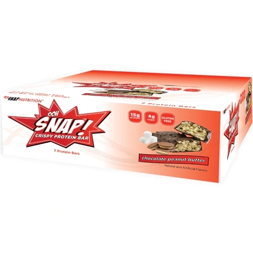 Barra de Proteína Crispy Chocolate Peanut Ohh SNAP! Snap Nutrition 7 Barras (Aprox. 47.6g cada)