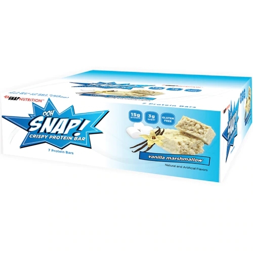 Barra de Proteína Snap Nutrition Ohh SNAP!™ Baunilha Marshmallow - 7 Barras (Aprox. 210g)