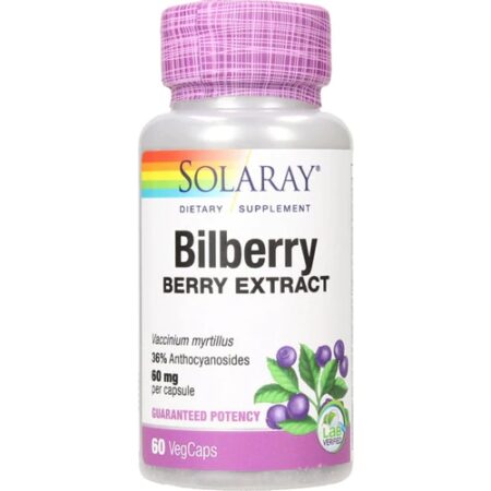 Solaray Bilberry Berry Extract -- 60 mg - 60 VegCaps