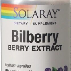 Solaray Extrato de Mirtilo (Bilberry) 60mg - 120 VegCaps para Saúde Ocular e Antioxidante