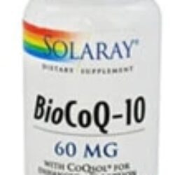 Solaray BioCoQ-10 60mg - 60 Cápsulas Gelatinosas: Energia e Saúde para o seu Coração
