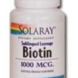 Solaray Biotina Natural Laranja - 1000mcg - 100 Pastilhas Mastigáveis | Cabelo, Pele e Unhas Saudáveis