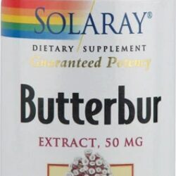 Solaray Butterbur Extract - Extrato de Petasites Hybridus - 50mg - 60 Cápsulas Vegetarianas