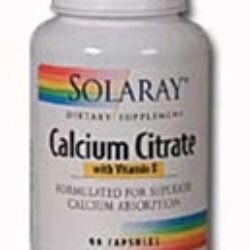 Solaray Cálcio Citrato com Vitamina D-3 - 90 Cápsulas: Saúde Óssea e Bem-Estar Completo