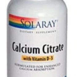 Solaray Cálcio Citrato com Vitamina D3 - 240 Cápsulas para Ossos Fortes
