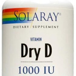 Solaray Vitamina D Seca 1000 IU - 60 Cápsulas Vegetarianas - Saúde Óssea e Imunidade