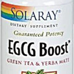 Solaray EGCG Boost™ - Suplemento de Chá Verde e Yerba Mate com 60 Cápsulas Vegetarianas
