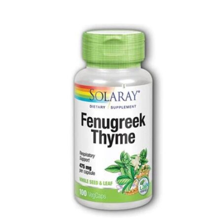 Solaray Fenugreek and Thyme -- 100 Capsules